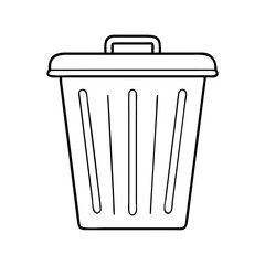 trash bin icon, trash bin vector illustration-simple illustration of trash bin, perfect for trash bin logos and icons