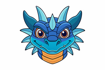 head of a blue dragon head