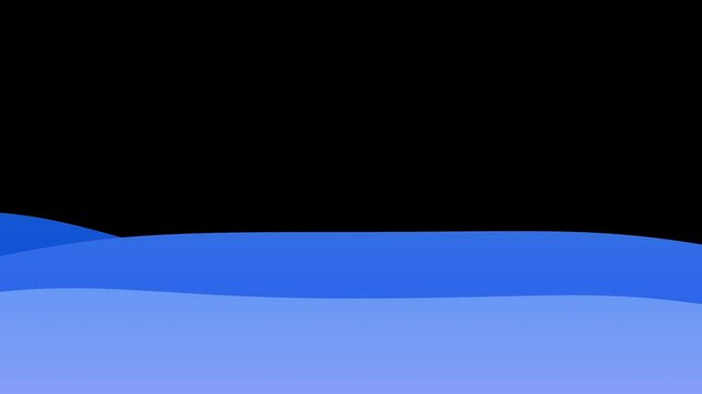 Abstract cartoon-style animation of smooth blue sea waves overlay. Background video for kids content, ocean scenes, and motion graphics, 4K