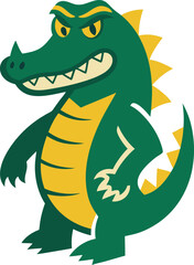 Fototapeta premium cartoon crocodile with a smile