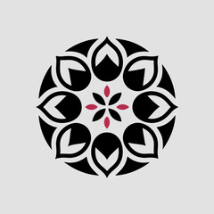 black and white flower