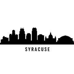 Fototapeta premium Syracuse Skyline Silhouette with New York Cityscape.