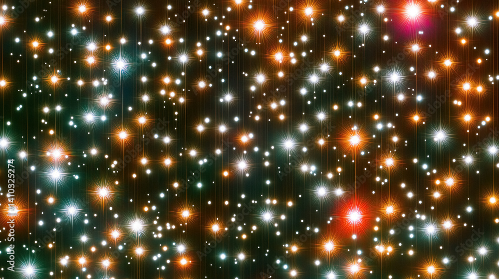Poster sparkling starlight background with shimmering stars in cosmic celestial display with sense of vastn