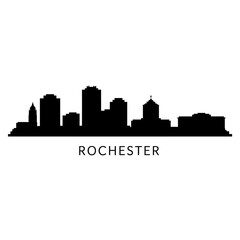 Obraz premium Rochester Skyline USA Cityscape Silhouette.