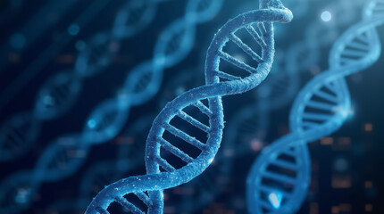 Detailed DNA Sequencing Graphics Background