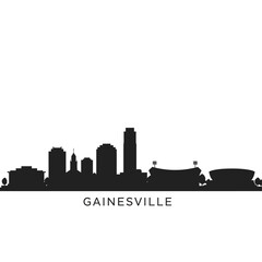 Obraz premium Gainesville Skyline Silhouette.