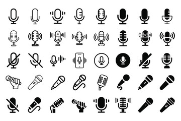 Clean and modern vector microphone icon – perfect for audio, podcast, and music themes