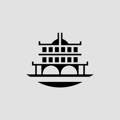 Obraz premium ship icon vector illustration