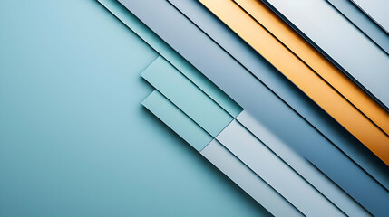 Abstract Geometric Design With Layered Colors