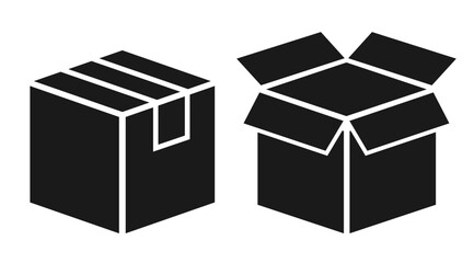 Parcel box vector icon