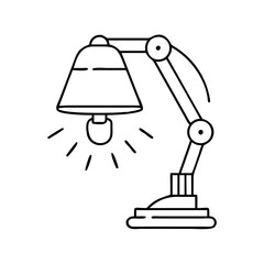 desk lamp icon, desk lamp vector illustration-simple illustration of desk lamp, perfect for desk lamp logos and icons