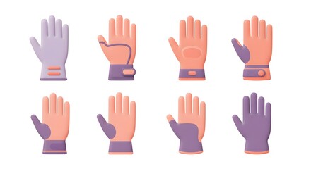 Obraz premium Glove Collection Showing Various Styles and Designs