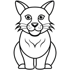 Bobcat illustration flat vector design