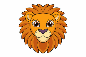lion cartoon isolated on white