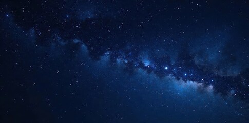 Fototapeta premium Starry Night Sky with Sparkling Stars on Black Background , cosmos, cosmos