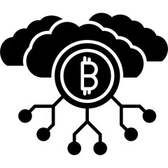 Bitcoin Cloud Icon