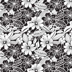 Black White Seamless Pattern