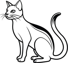 Cat silhouette vector designs 45
