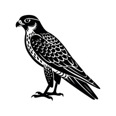 Falcon Silhouette Vector – Bird of Prey Clipart for Hunting, Adventure, and Wilderness Themes