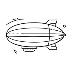 blimp icon, blimp vector illustration-simple illustration of blimp, perfect for blimp logos and icons