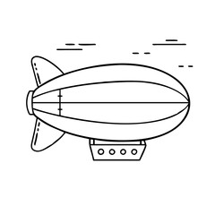 blimp icon, blimp vector illustration-simple illustration of blimp, perfect for blimp logos and icons