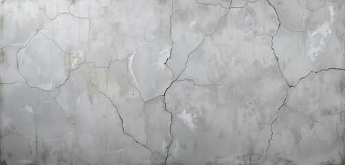Obraz premium A weathered wall showcasing prominent cracks and peeling paint, revealing layers of texture and color. The distressed surface adds character, evoking a sense of age and history.