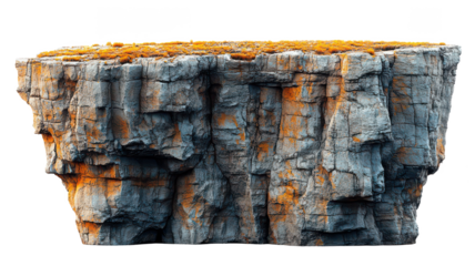 Majestic Cliffs with Rugged Edges isolated on transparent background