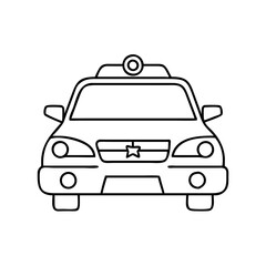 police car icon, police car vector illustration-simple illustration of police car, perfect for police car logos and icons