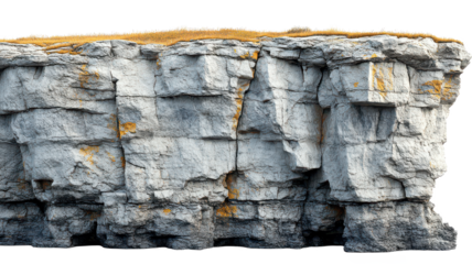 Majestic Cliffs with Rugged Edges isolated on transparent background