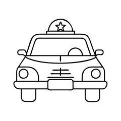 police car icon, police car vector illustration-simple illustration of police car, perfect for police car logos and icons