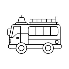 fire engine icon, fire engine vector illustration-simple illustration of fire engine, perfect for fire engine logos and icons