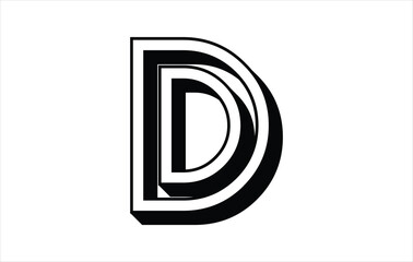 Obraz premium Elegant Letter D logo Vector Template Initial Letter D Logo Design. Creative And Modern D logo