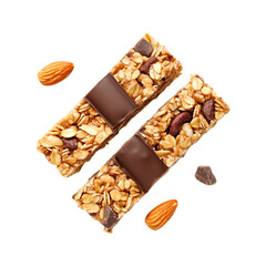 Delicious Homemade Granola Bars with Almonds and Chocolate Chunks