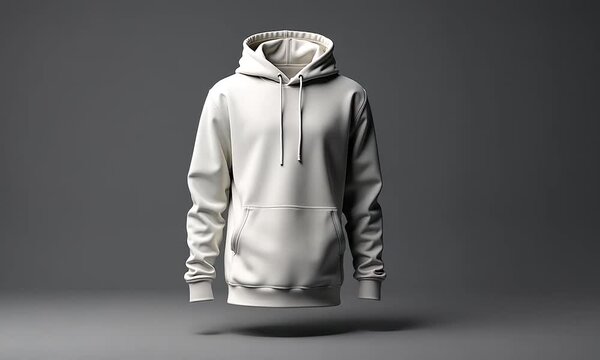 Blank White Hoodie Mockup:  Perfect for Design Presentations and Branding