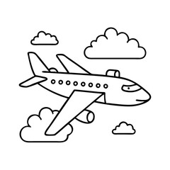 Naklejka premium airplane icon, airplane vector illustration-simple illustration of airplane, perfect for airplane logos and icons