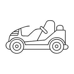 go kart icon, go kart vector illustration-simple illustration of go kart, perfect for go kart logos and icons