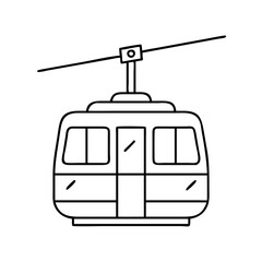 cable car icon, cable car vector illustration-simple illustration of cable car, perfect for cable car logos and icons
