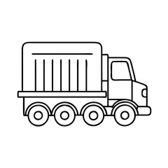 tractor trailer icon, tractor trailer vector illustration-simple illustration of tractor trailer, perfect for tractor trailer logos and icons
