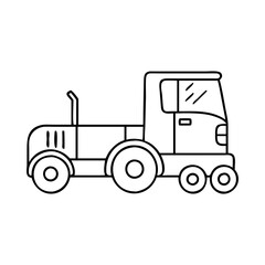tractor trailer icon, tractor trailer vector illustration-simple illustration of tractor trailer, perfect for tractor trailer logos and icons