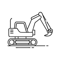 backhoe icon, backhoe vector illustration-simple illustration of backhoe, perfect for backhoe logos and icons