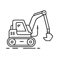 backhoe icon, backhoe vector illustration-simple illustration of backhoe, perfect for backhoe logos and icons