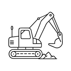 excavator icon, excavator vector illustration-simple illustration of excavator, perfect for excavator logos and icons