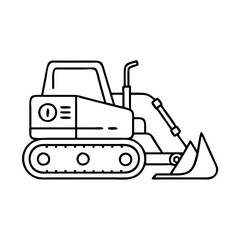 bulldozer icon, bulldozer vector illustration-simple illustration of bulldozer, perfect for bulldozer logos and icons