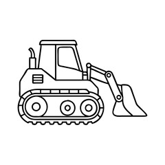 Naklejka premium bulldozer icon, bulldozer vector illustration-simple illustration of bulldozer, perfect for bulldozer logos and icons