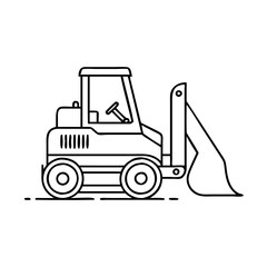 Naklejka premium bulldozer icon, bulldozer vector illustration-simple illustration of bulldozer, perfect for bulldozer logos and icons