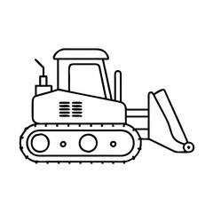 bulldozer icon, bulldozer vector illustration-simple illustration of bulldozer, perfect for bulldozer logos and icons