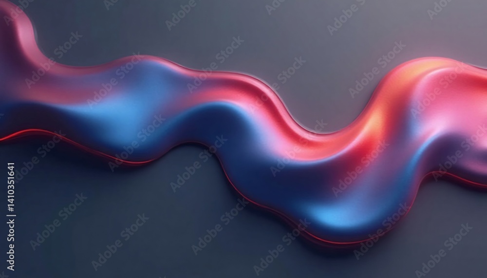 Poster abstract fluid art: a mesmerizing display of flowing, glossy, and colorful abstract forms in an irid