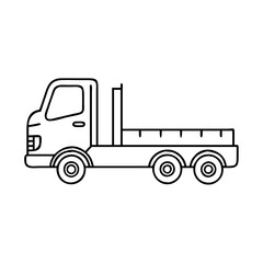 flatbed truck icon, flatbed truck vector illustration-simple illustration of flatbed truck, perfect for flatbed truck logos and icons