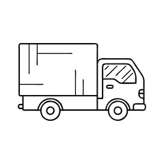 box truck icon, box truck vector illustration-simple illustration of box truck, perfect for box truck logos and icons