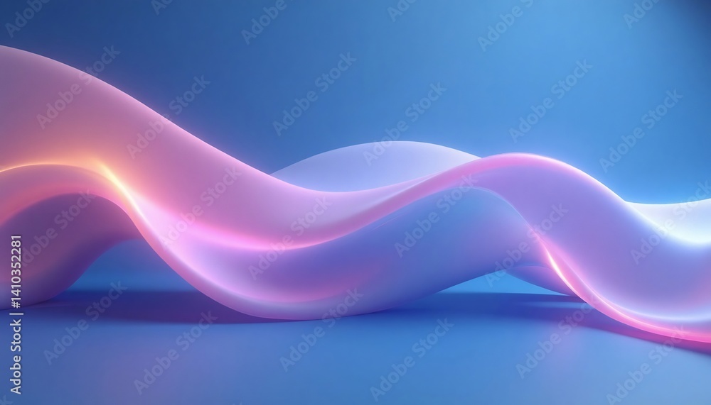 Poster abstract fluid waves: a mesmerizing abstract composition features flowing, dynamic curves in shades 